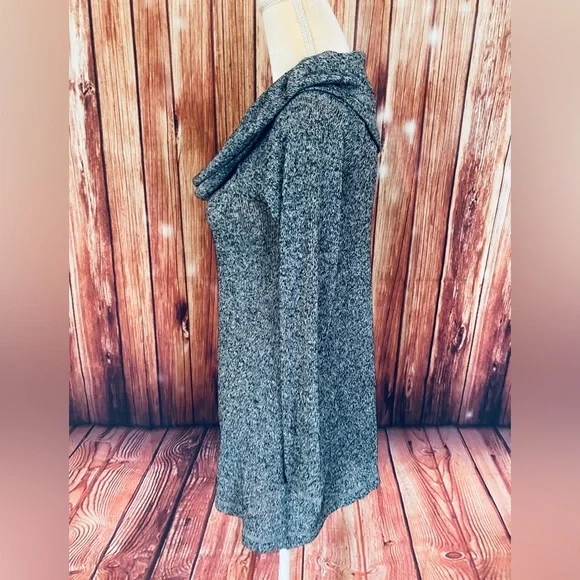 Women’s Small Sweater Eri Ali Anthropologie Gray Lightweight Knit Cowl Neck Soft - Picture 7 of 11